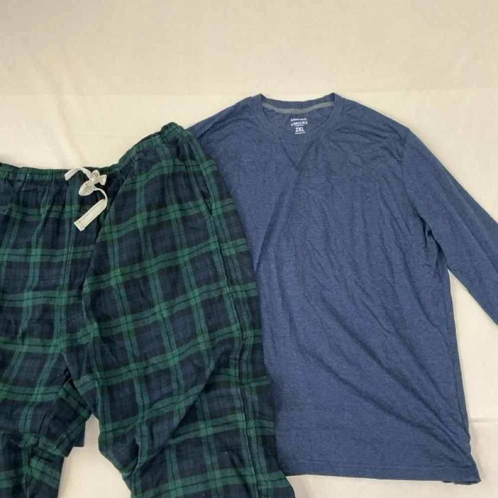 Blue and green plaid pajama set by Ashford & Brooks